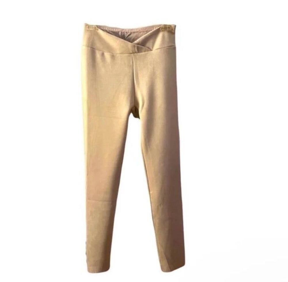 Splendid Womens Medium Soft Suede Skinny Stretchy pants Leggings Beige Creme